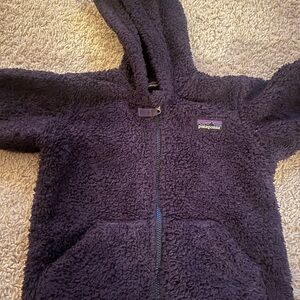 Patagonia Kids Fleece Hoodie - Navy Blue